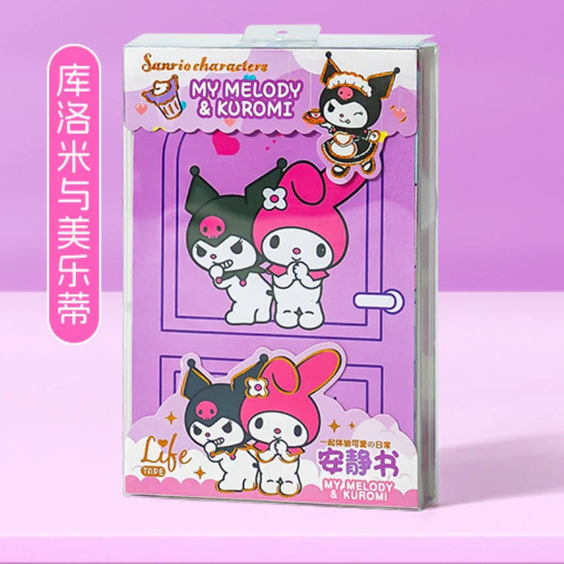 Hello Kitty, Sanrio Quiet Book Anime My Melody DIY Decompression Toy Kawaii Dressing Material Book Children's Gift