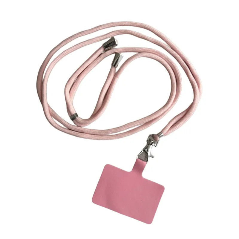 Mobile Phone Lanyard For All Phone Cases Solid Color With Phone Case Clip Detachable And Adjustable Neck Strap Climbing Buckle