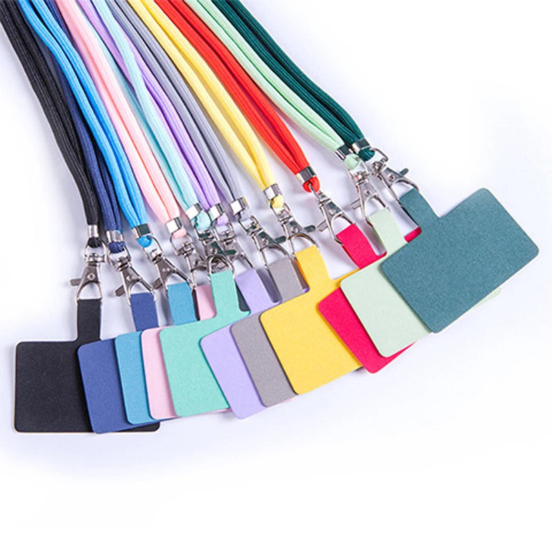 Mobile Phone Lanyard For All Phone Cases Solid Color With Phone Case Clip Detachable And Adjustable Neck Strap Climbing Buckle