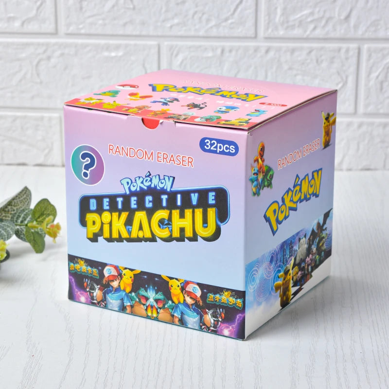 32Pcs/Set Blind Box Anime Sanrio CapyBara Stitch Figure Cartoon Eraser Model Doll Toy For Children's Gift