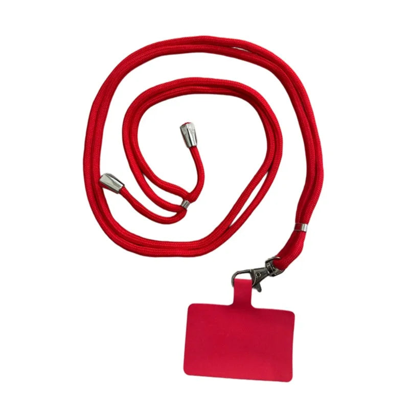 Mobile Phone Lanyard For All Phone Cases Solid Color With Phone Case Clip Detachable And Adjustable Neck Strap Climbing Buckle