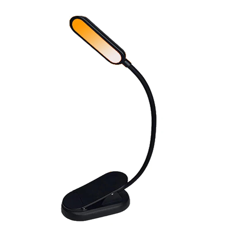 Amber Book Light for Nighttime Reading Clip-on USB Type-C Rechargeable Led Kindle Light Table Lamp Blue Light Blocking for Kids
