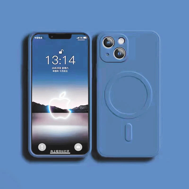 For Magsafe Magnetic Soft Liquid Silicone Shockproof Phone Case For iPhone 16 Pro Max 14 12 13 11 15 Pro Max Bumper Back Cover