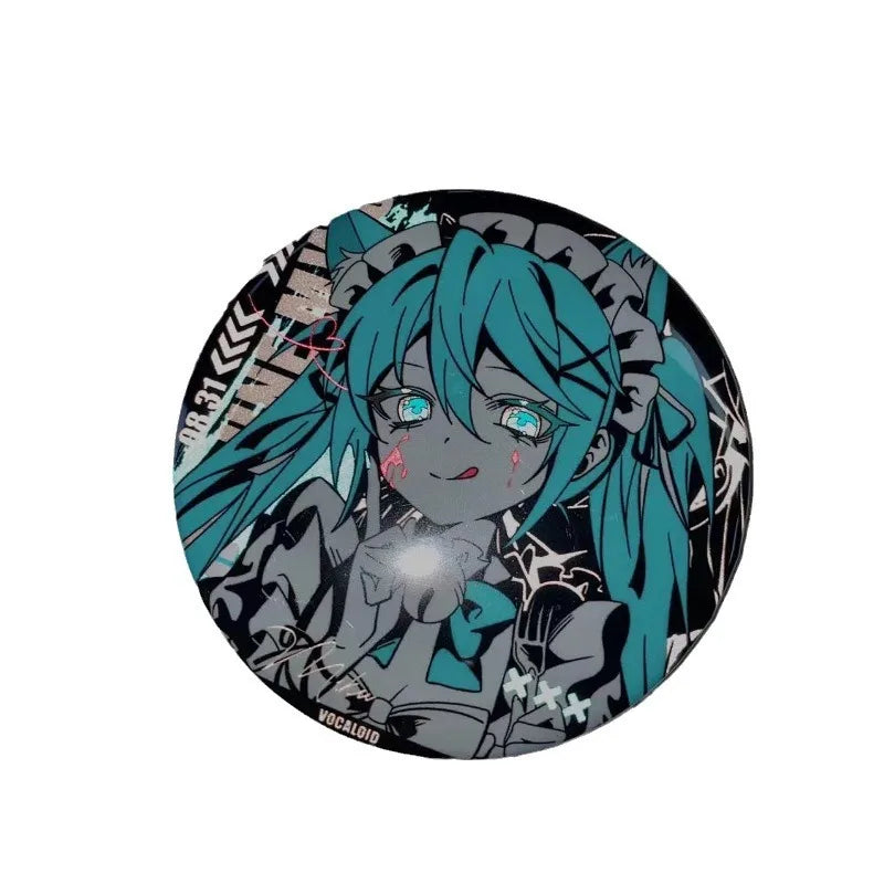 Hatsune Miku New  Badge Anime Peripheral Cute Cartoon Brooch Japanese Kawaii DIY Itbag Clothing Accessories Collectible Gifts