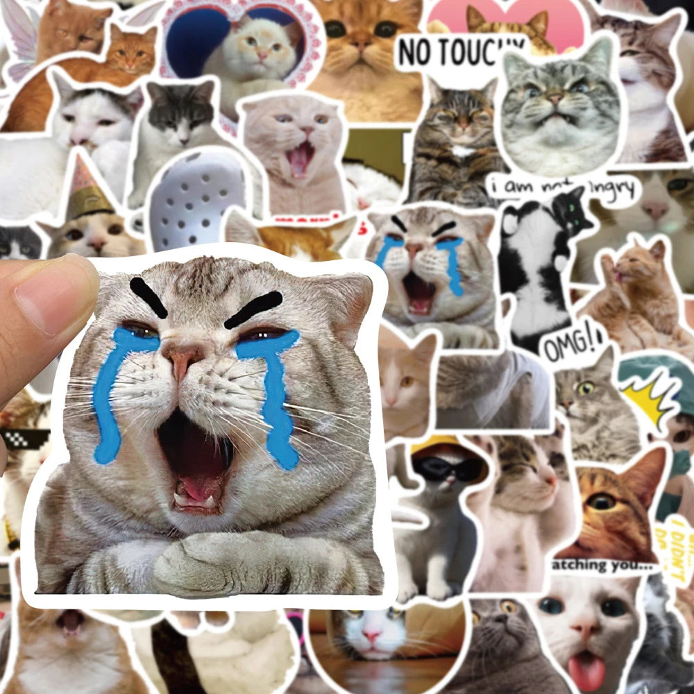10/30/50PCS Kawaii Love Cat PVC Sticker Aesthetic Children's Korean Decoration Scrapbooking Stationery School Supplies for Kids