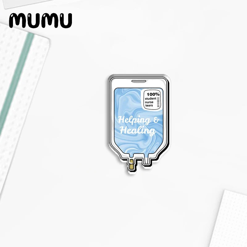2023 New Nursing Life Lapel Pin Nurse Essential Acrylic Brooches Handmade Epoxy Jewelry Shirt Bag Badge