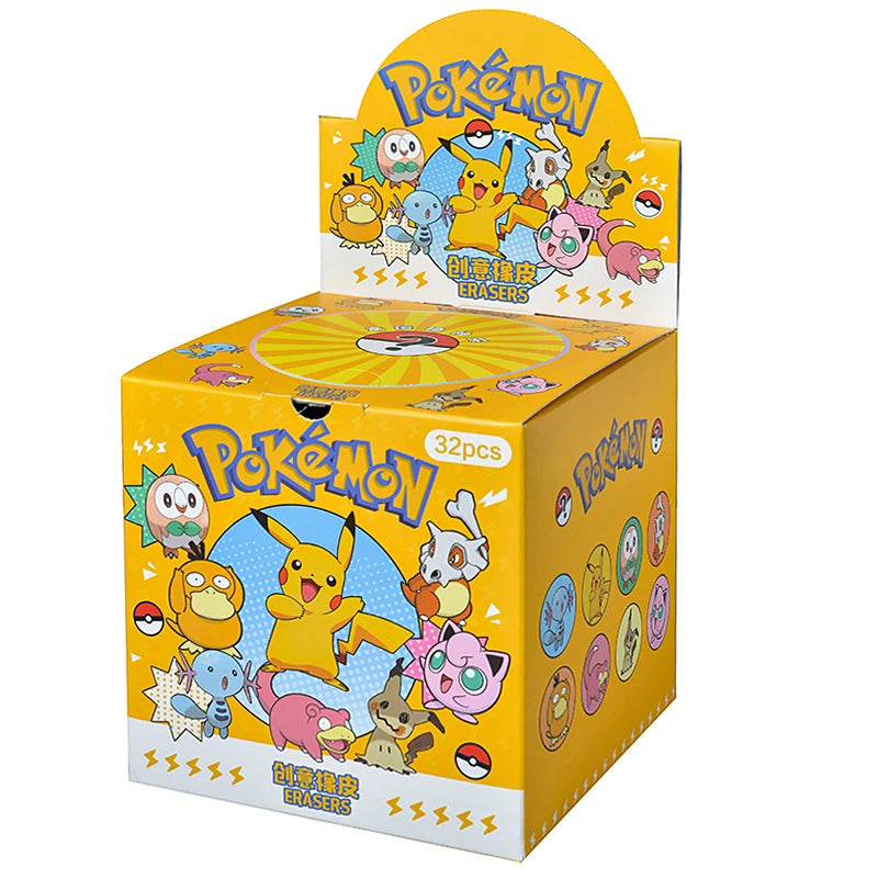 32Pcs/Set Blind Box Anime Sanrio CapyBara Stitch Figure Cartoon Eraser Model Doll Toy For Children's Gift