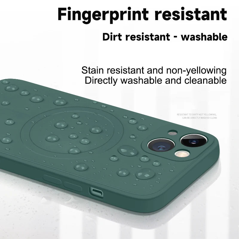 For Magsafe Magnetic Soft Liquid Silicone Shockproof Phone Case For iPhone 16 Pro Max 14 12 13 11 15 Pro Max Bumper Back Cover