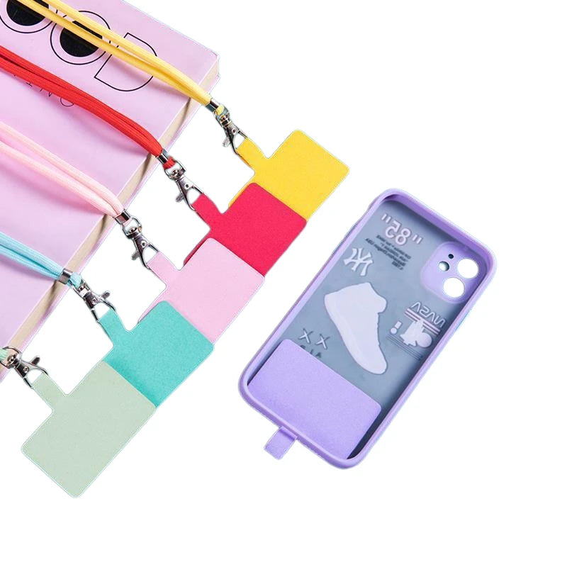 Color Phone Lanyard Suitable for iPhone Xiaomi Samsung Phones With Patch Protection Case Universal And Does Not Affect Charging