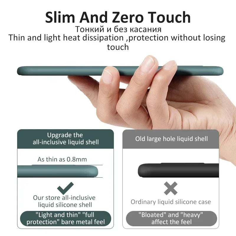 New Upgraded Liquid Silicone Phone Cases For Samsung Galaxy S24 S23 S22 S21 S20 Ultra Plus A34 A54 5G Case Soft Shockproof Cover