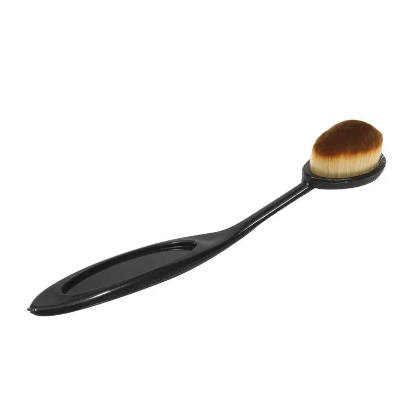 Pretty Black Oval Essential Makeup Brush Set - Perfect For Flawless And Precise Applicatio Elevate Your Beauty Game No Trace