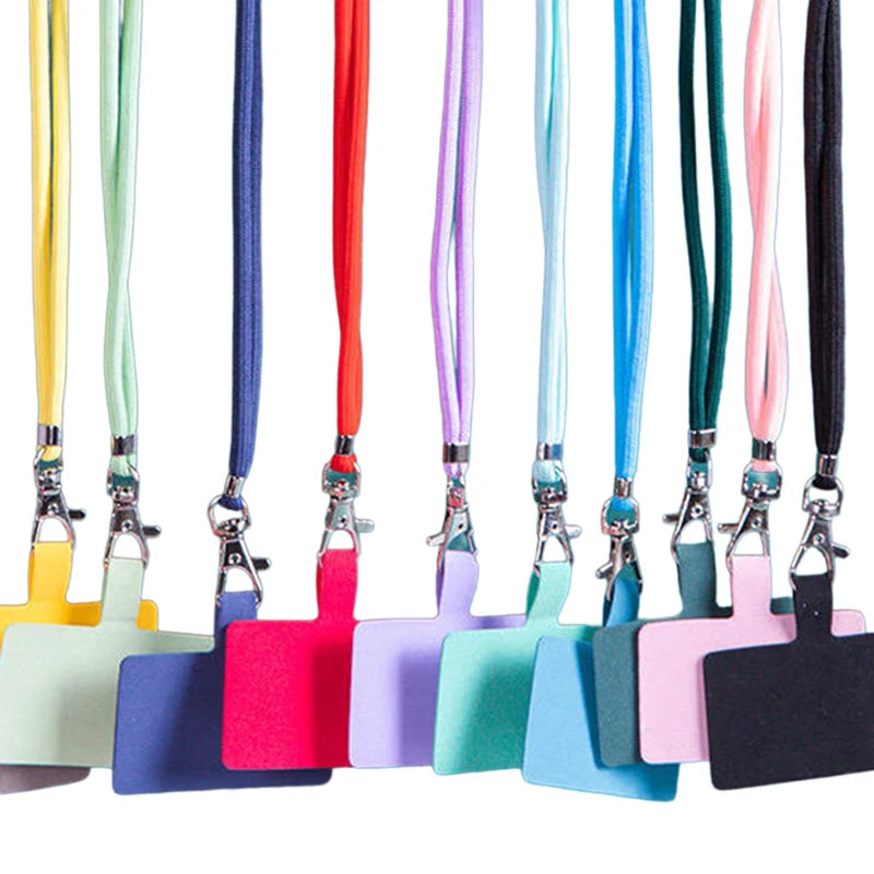 Mobile Phone Lanyard For All Phone Cases Solid Color With Phone Case Clip Detachable And Adjustable Neck Strap Climbing Buckle