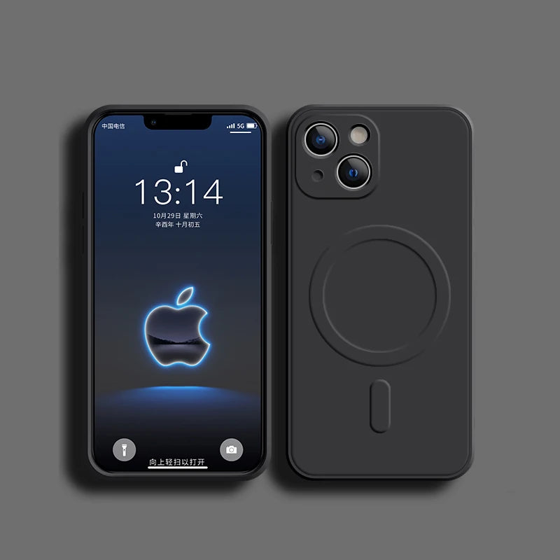 For Magsafe Magnetic Soft Liquid Silicone Shockproof Phone Case For iPhone 16 Pro Max 14 12 13 11 15 Pro Max Bumper Back Cover