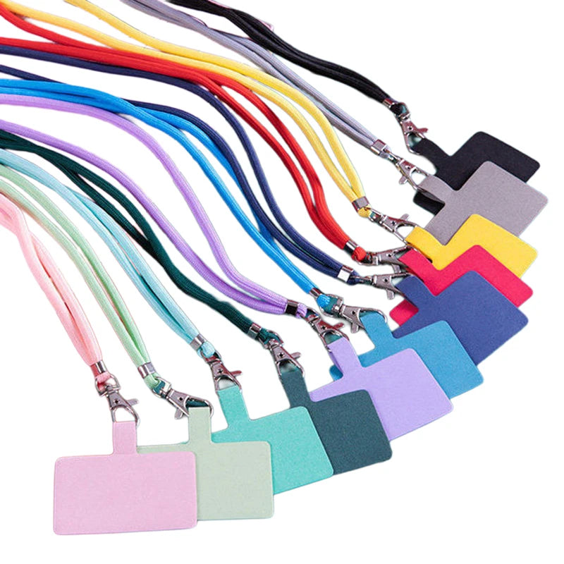 Mobile Phone Lanyard For All Phone Cases Solid Color With Phone Case Clip Detachable And Adjustable Neck Strap Climbing Buckle