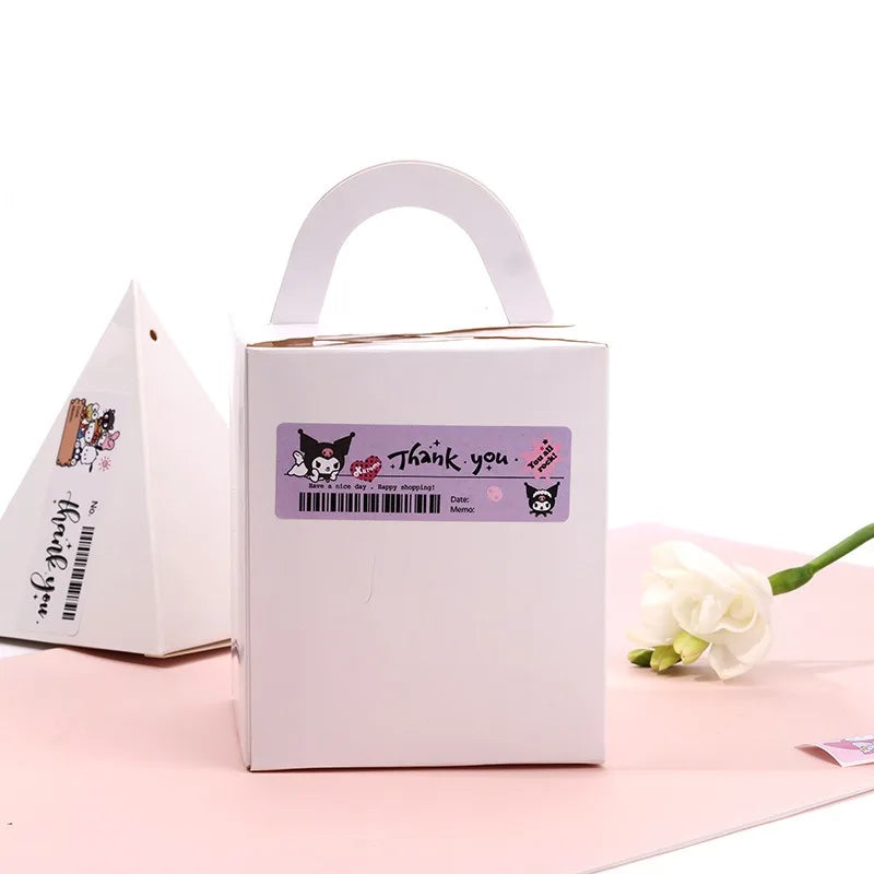120 Sheets/roll Sanrio Kitty Cartoon Seal Sticker Stationery Sticker Cute Seal Sticker Simple High-looking Label Anime Ins Style