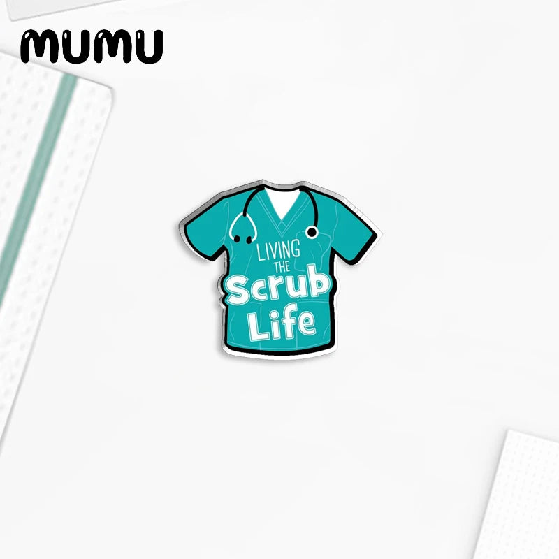 2023 New Nursing Life Lapel Pin Nurse Essential Acrylic Brooches Handmade Epoxy Jewelry Shirt Bag Badge