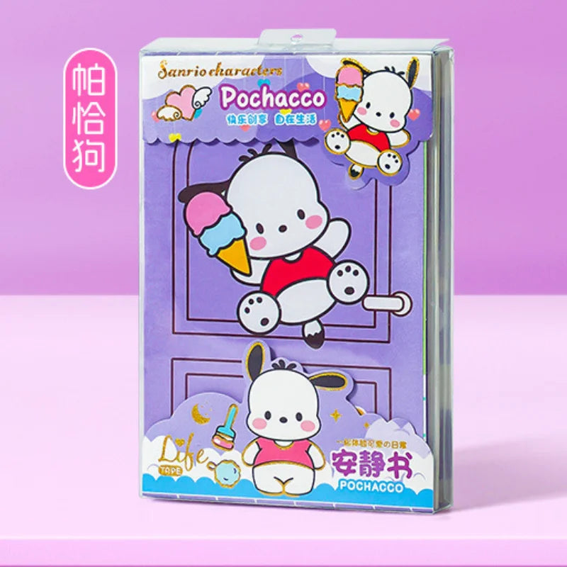 Hello Kitty, Sanrio Quiet Book Anime My Melody DIY Decompression Toy Kawaii Dressing Material Book Children's Gift