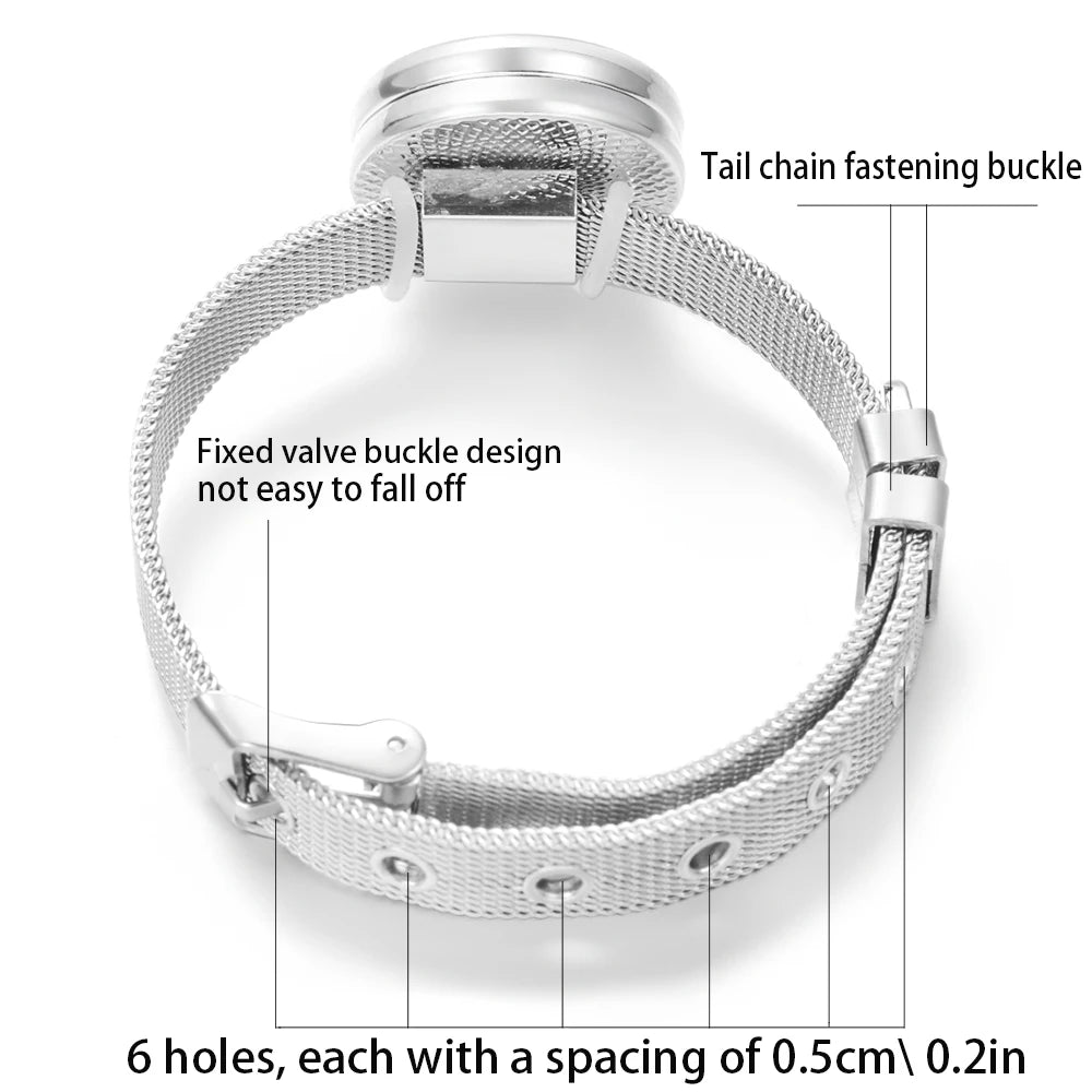 Tree of Life Women Wristband Strap Bracelet Stainless Steel Aromatherapy Diffuser Perfume Essential Oil Lockets Bracelet Jewelry