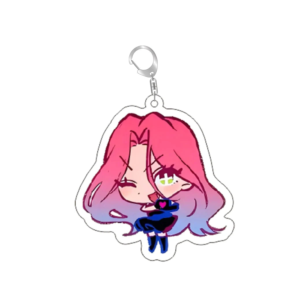 Popular Anime Alien Stage Chibis Keychains for Womens Accessories Bag Luka Ivan Till Mizi Hyuna Sua Keyrings Jewelry Fans Gifts
