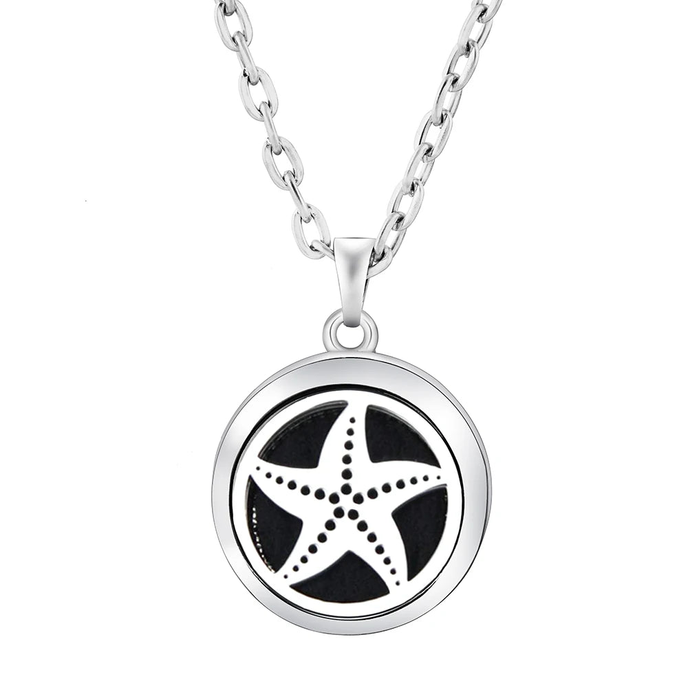 New Stainless Steel Fashion Tree Of Life  Aromatherapy Necklace Essential Oil Diffuser Perfume Locket Pendant Women Jewelry Gift
