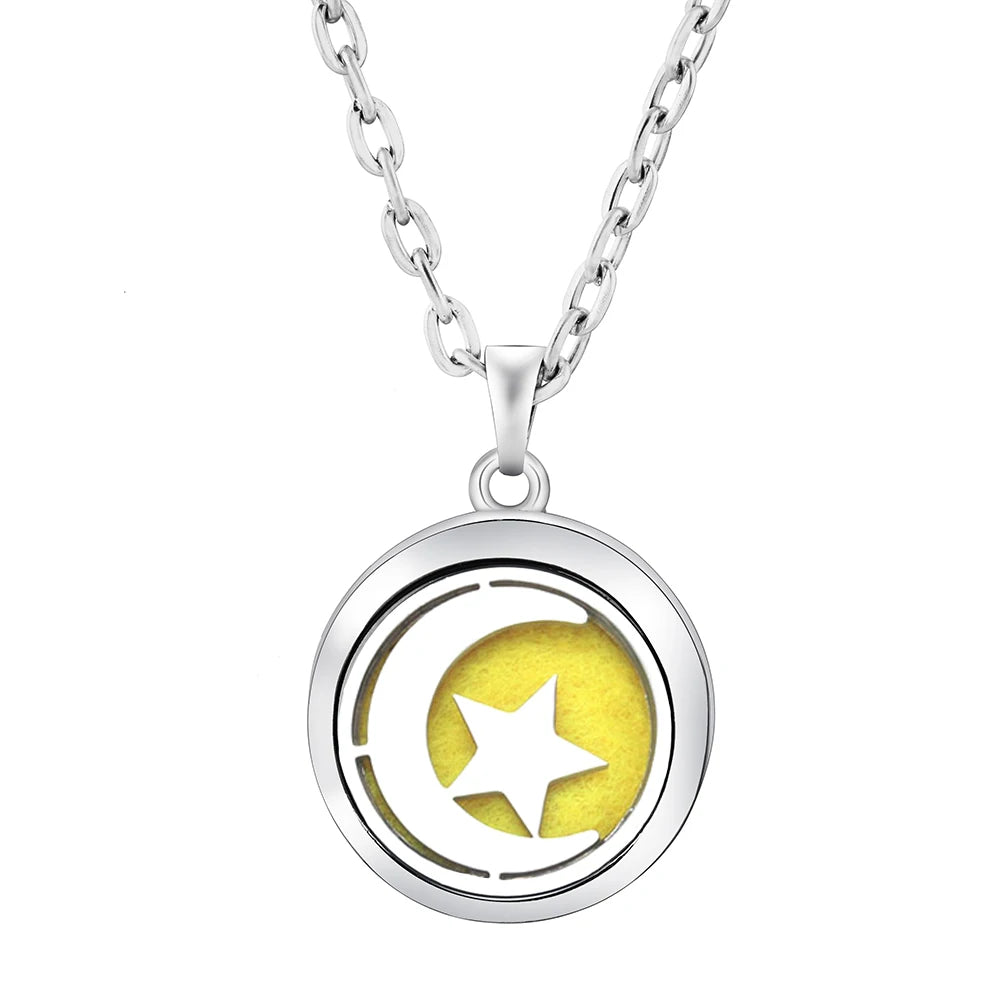 New Stainless Steel Fashion Tree Of Life  Aromatherapy Necklace Essential Oil Diffuser Perfume Locket Pendant Women Jewelry Gift