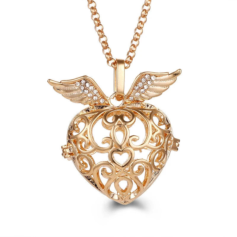 Mexico Music Ball Tree of Life Cage Pendant Vintage Aromatherapy Necklace Essential Oil Diffuser Perfume Locket Pregnant Jewelry