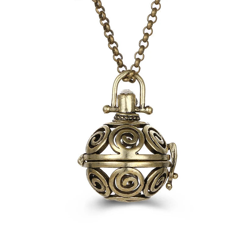 Mexico Style Tree Of Life Angel Necklace 16MM Music Ball Vintage Pregnancy Necklace Aroma Essential Oil Diffuser Locket Pendant