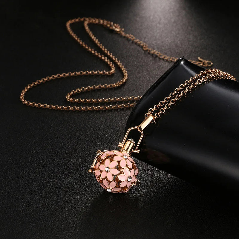 Mexico Music Ball Tree of Life Cage Pendant Vintage Aromatherapy Necklace Essential Oil Diffuser Perfume Locket Pregnant Jewelry