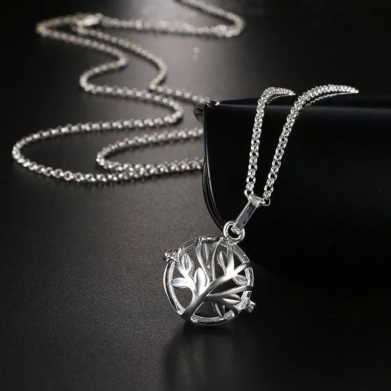 Mexico Chime Music Ball Caller Vintage Zircon Pendant Aromatherapy Essential Oil Tree Of Life Necklace Pregnant Fashion Jewelry