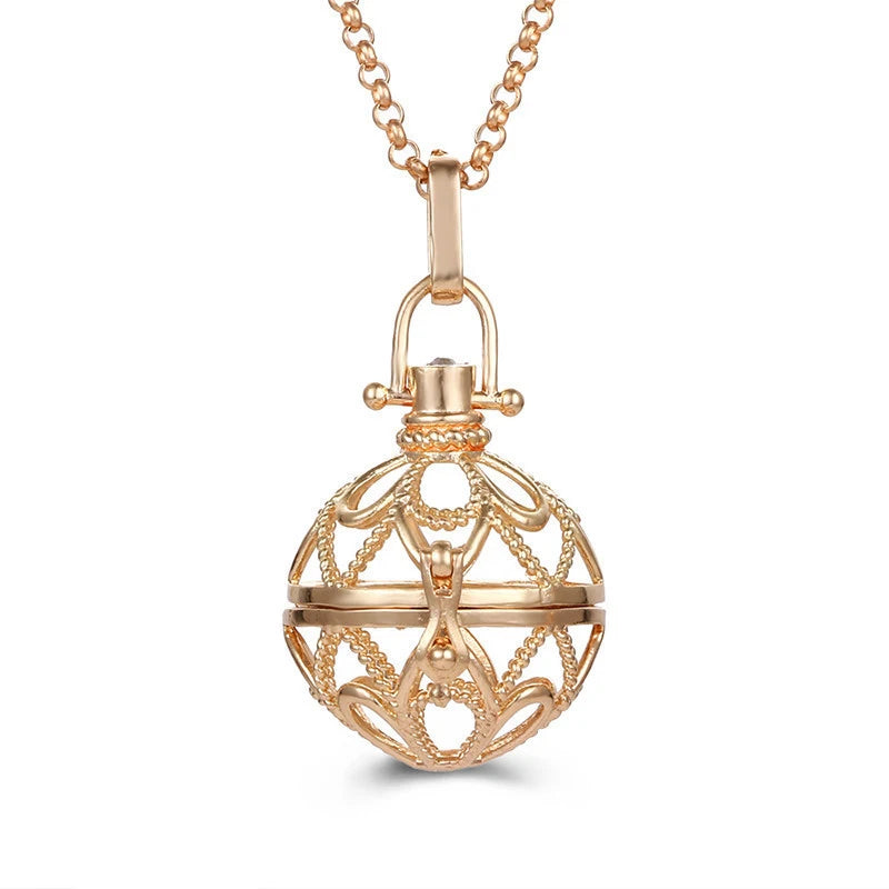 Mexico Music Ball Tree of Life Cage Pendant Vintage Aromatherapy Necklace Essential Oil Diffuser Perfume Locket Pregnant Jewelry