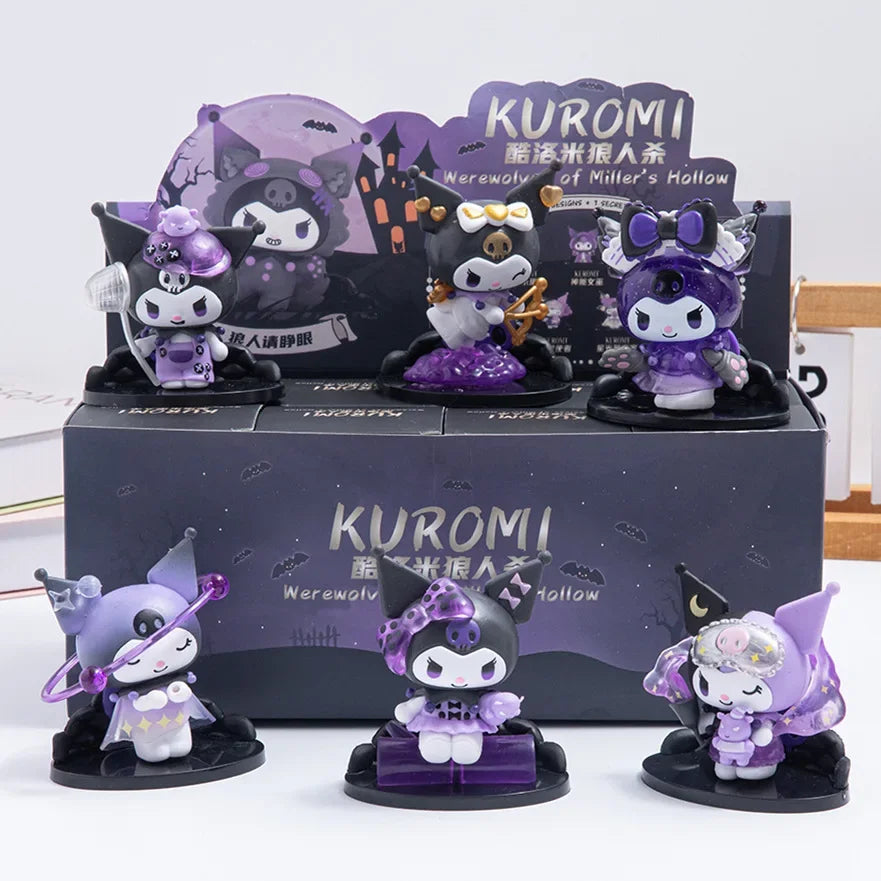 Kuromi Blind Box Werewolf kill Series Action Figure Dolls Anime Figures Surprise Bag Cute Model Fans Collection Toy