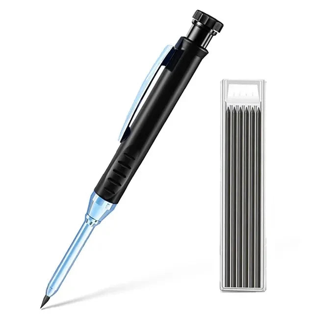 Solid Carpenter Mechanical Pencil with Sharpener Woodworking Tools 2.8mm 3 Colors Refill Construction Tools Stationery Supply