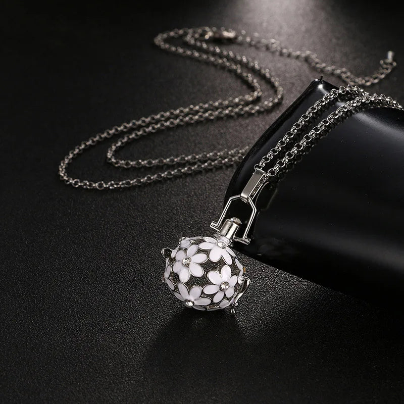 Mexico Music Ball Tree of Life Cage Pendant Vintage Aromatherapy Necklace Essential Oil Diffuser Perfume Locket Pregnant Jewelry