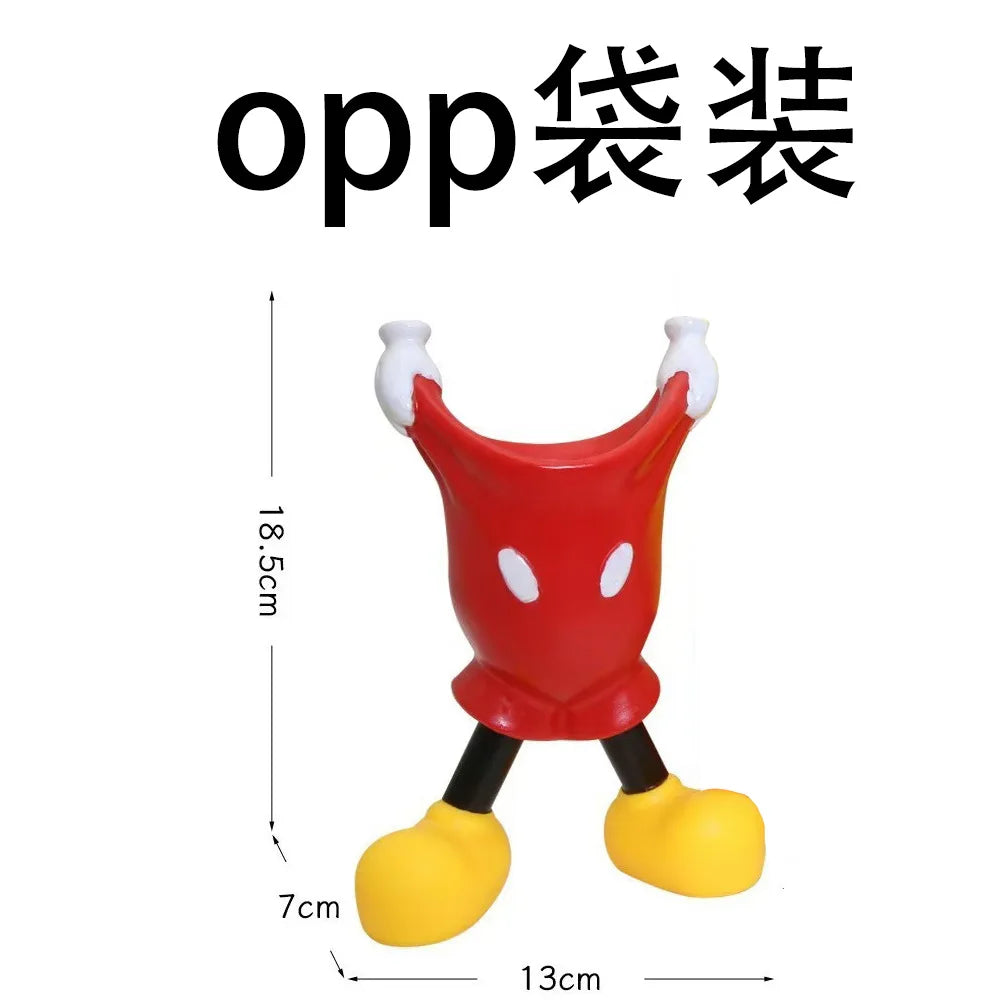 Disney Mickey Glove Pen Holder Anime Cartoon Pencil Stationery Makeup Brush Storage Tube Desktop Decoration Student Girl Gifts