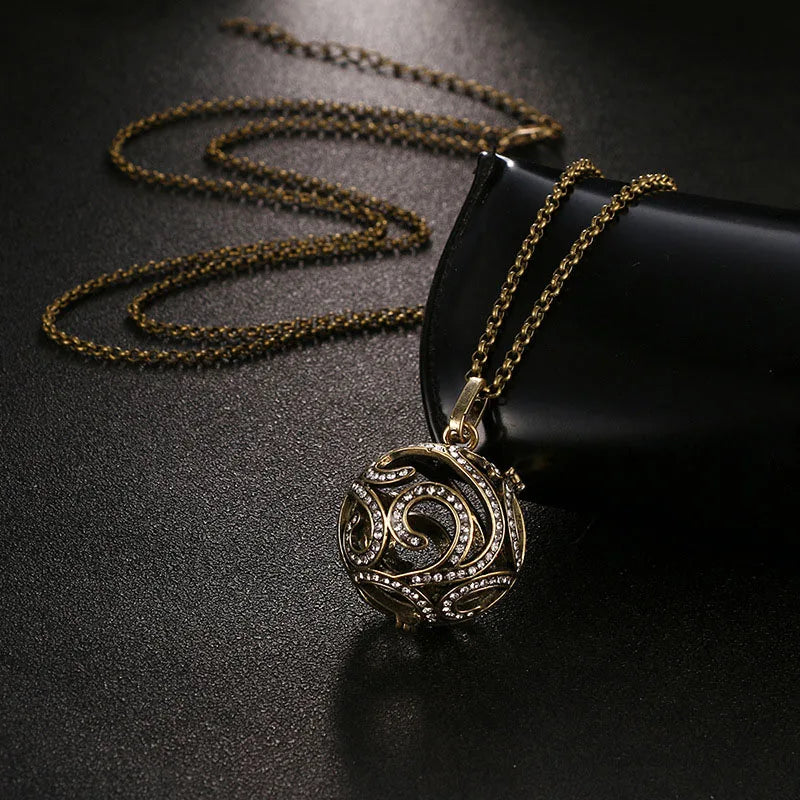 Mexico Chime Music Ball Caller Vintage Zircon Pendant Aromatherapy Essential Oil Tree Of Life Necklace Pregnant Fashion Jewelry