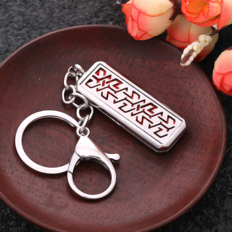 Rectangle Stainless Steel Aromatherapy Diffuser Keychain Jewelry Tree of Life Perfume Essential Oil Locket Pendant Accessories