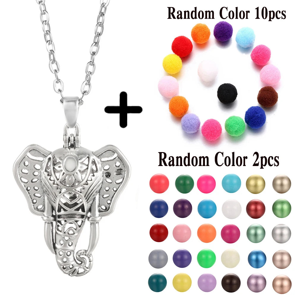 Mexico Chime Music Ball Caller Aromatherapy Necklace Essential Oil Diffuser Tree Of Life Cage Exquisite Zircon Pendant Jewelry