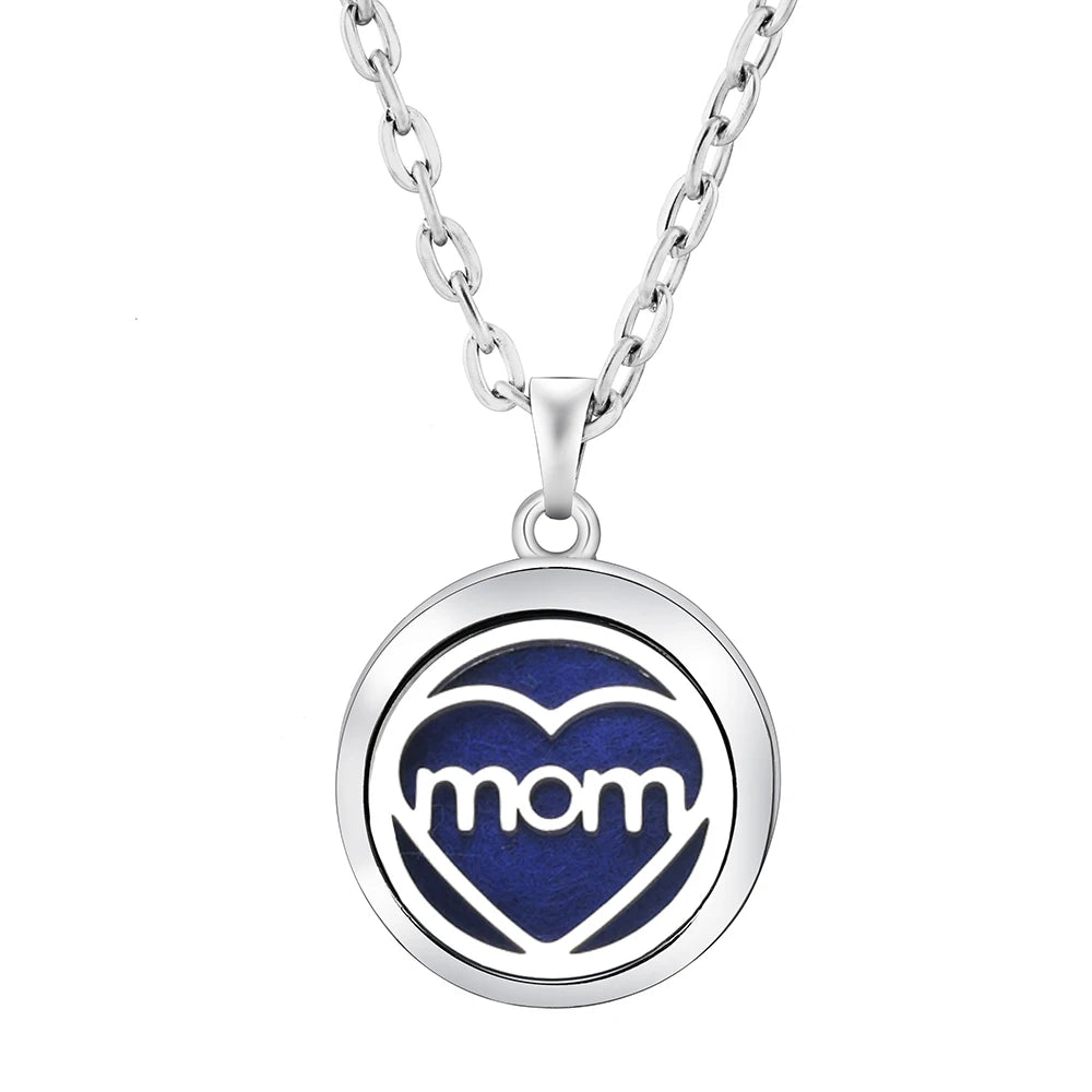 New Stainless Steel Fashion Tree Of Life  Aromatherapy Necklace Essential Oil Diffuser Perfume Locket Pendant Women Jewelry Gift