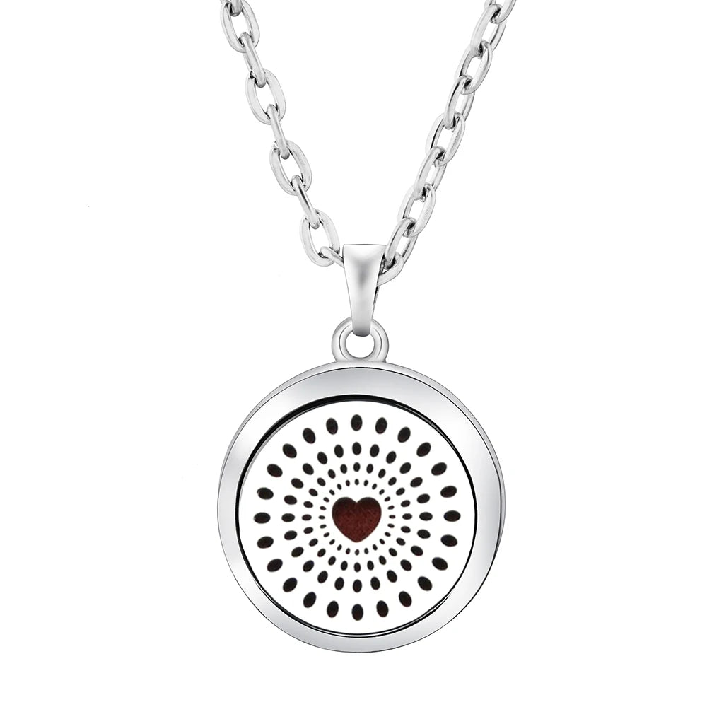 New Stainless Steel Fashion Tree Of Life  Aromatherapy Necklace Essential Oil Diffuser Perfume Locket Pendant Women Jewelry Gift
