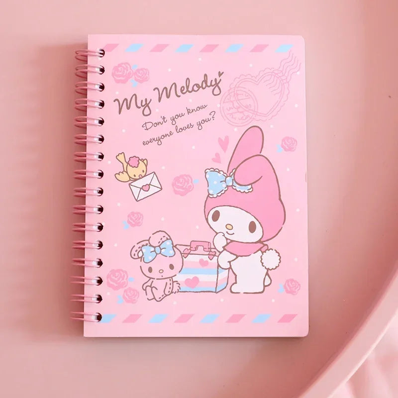 Kawaii Sanrio Hello Kitty My Melody Cinnamon Roll Notebook animation Notepad cartoon A6 Diary Student Stationery School supplies