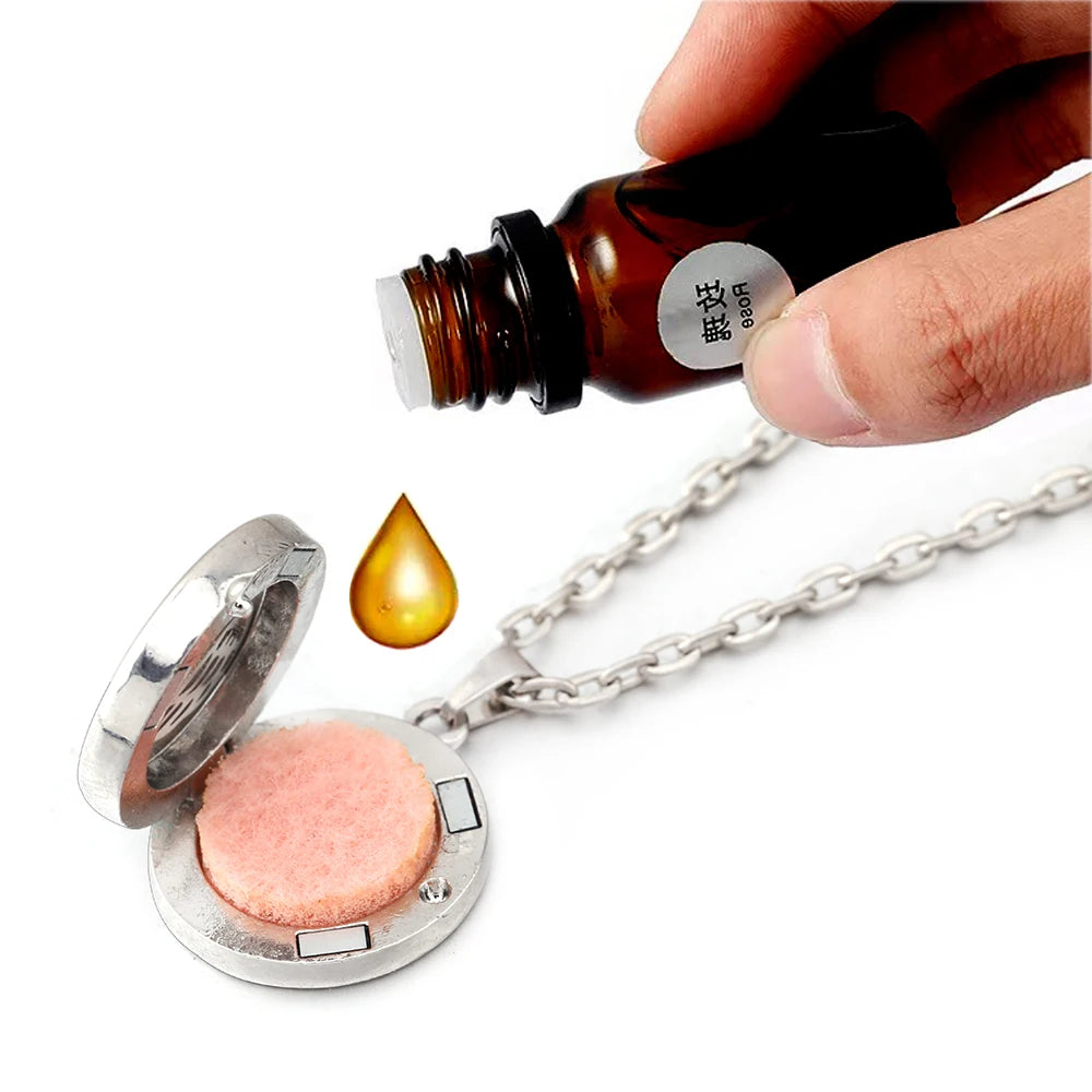 New Stainless Steel Fashion Tree Of Life  Aromatherapy Necklace Essential Oil Diffuser Perfume Locket Pendant Women Jewelry Gift