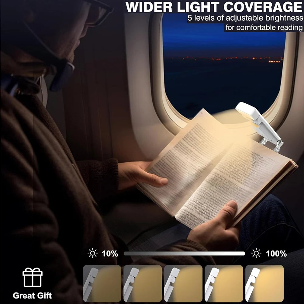Reading Light Book Lights for Reading in Bed Rechargeable Reading Lamp with 3 Color Mode 5 Brightness for Kids Nighttime Readers