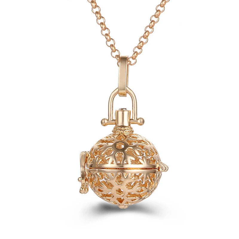 Mexico Music Ball Tree of Life Cage Pendant Vintage Aromatherapy Necklace Essential Oil Diffuser Perfume Locket Pregnant Jewelry