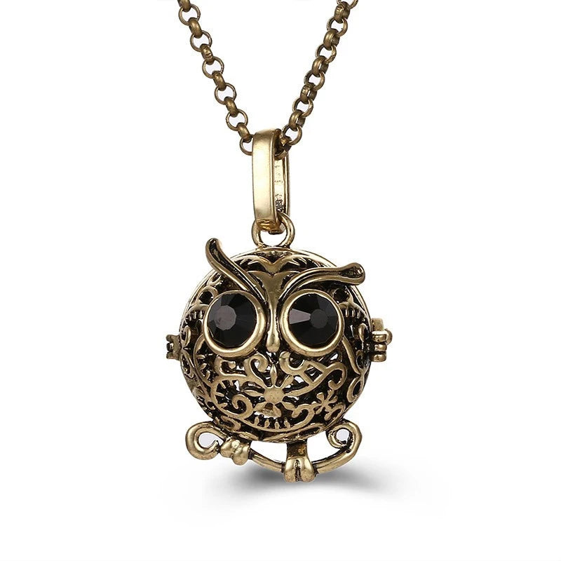 Mexico Style Tree Of Life Angel Necklace 16MM Music Ball Vintage Pregnancy Necklace Aroma Essential Oil Diffuser Locket Pendant