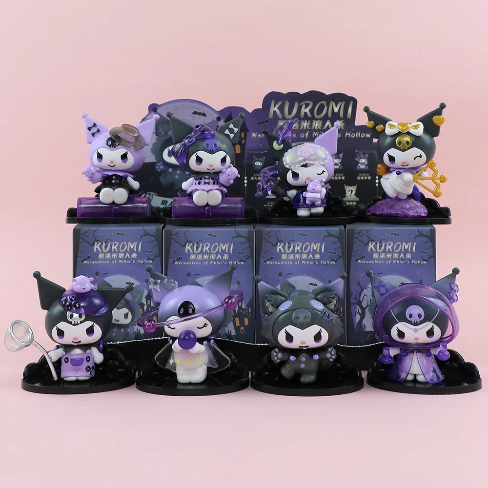 Kuromi Blind Box Werewolf kill Series Action Figure Dolls Anime Figures Surprise Bag Cute Model Fans Collection Toy