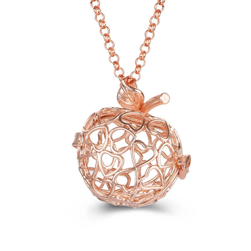 Mexico Style Tree Of Life Angel Necklace 16MM Music Ball Vintage Pregnancy Necklace Aroma Essential Oil Diffuser Locket Pendant