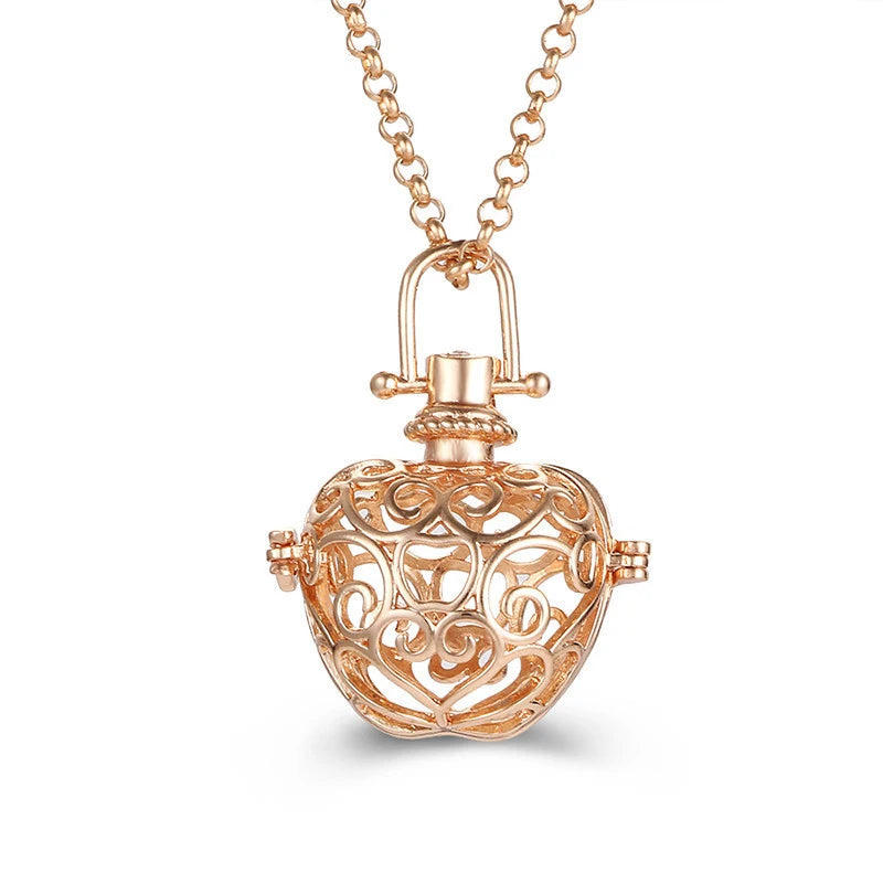 Mexico Style Tree Of Life Angel Necklace 16MM Music Ball Vintage Pregnancy Necklace Aroma Essential Oil Diffuser Locket Pendant