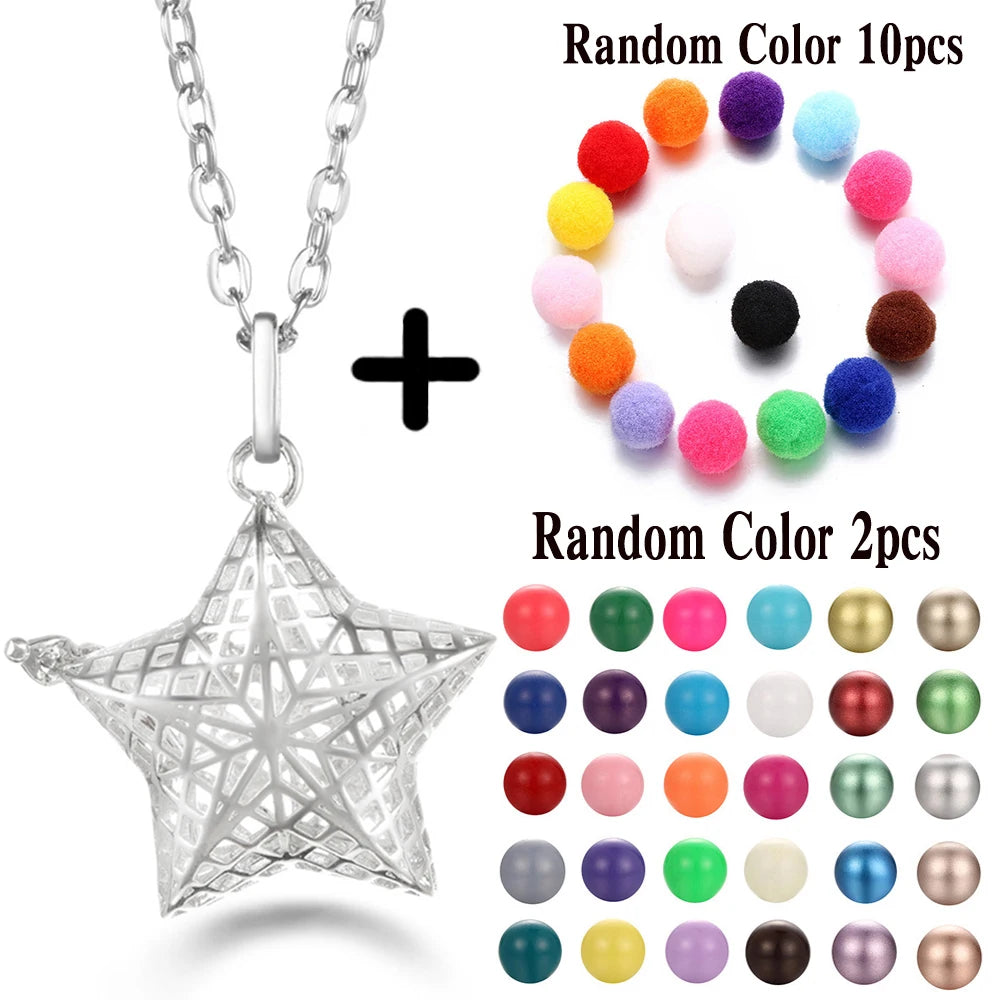 Mexico Chime Music Ball Caller Aromatherapy Necklace Essential Oil Diffuser Tree Of Life Cage Exquisite Zircon Pendant Jewelry