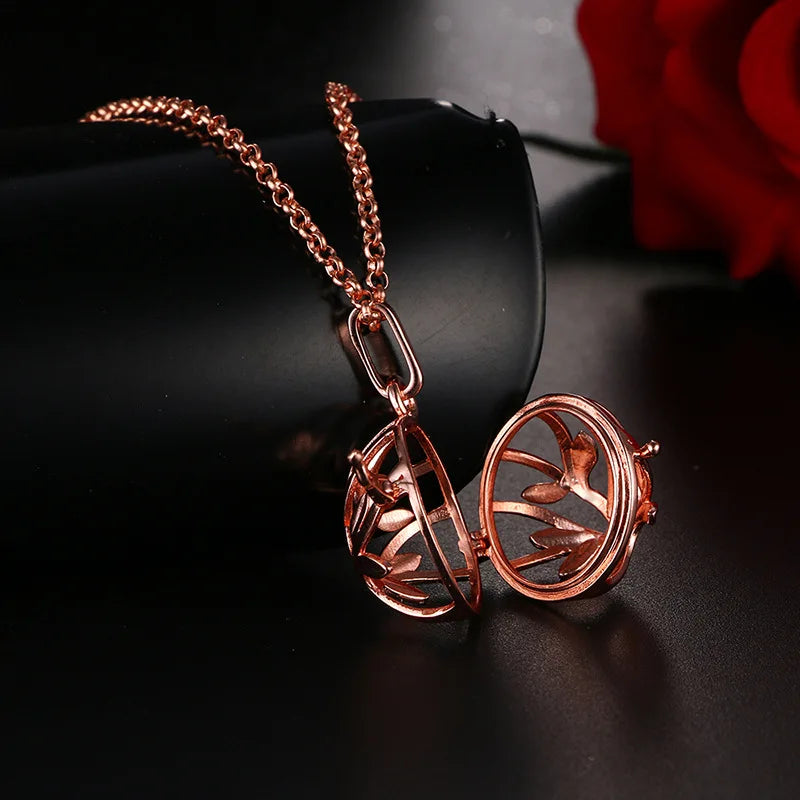 Mexico Chime Music Ball Caller Vintage Zircon Pendant Aromatherapy Essential Oil Tree Of Life Necklace Pregnant Fashion Jewelry