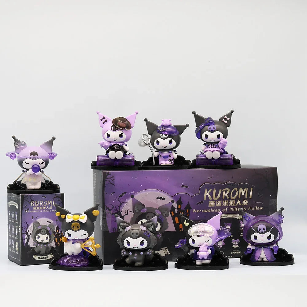 Kuromi Blind Box Werewolf kill Series Action Figure Dolls Anime Figures Surprise Bag Cute Model Fans Collection Toy